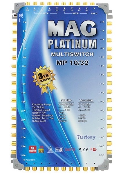 10*32 Kaskatlı Uydu Santrali Mag Platinum