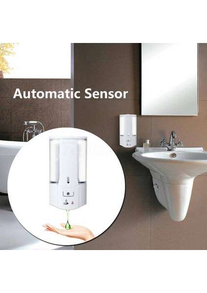 Eıtgzwas 2020 400ML Otomatik Sabunluk Temassız Köpüren El Temizleyici Dispenser Banyo Mutfak Için Duvara Monte (Yurt Dışından)
