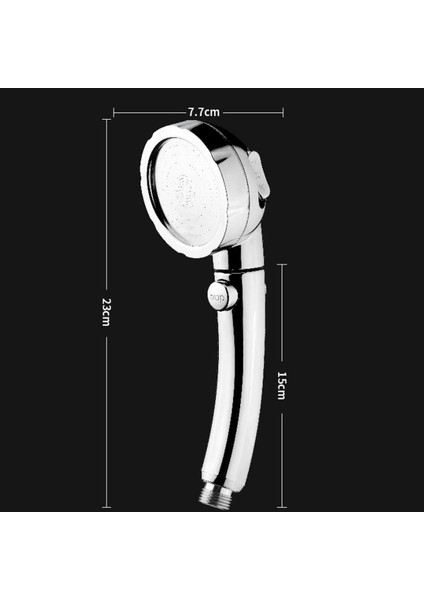 Duş Banyo Başlığı Ayarlanabilir 3 Modlu Yüksek Basınçlı Taş Akışı El Duş Başlığı - (Yurt Dışından)
