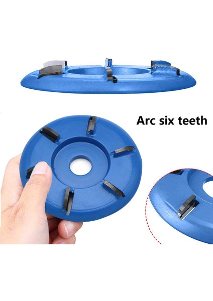 Quanbu 2020 Güç Ahşap Oyma Diski Açı Öğütücü Ağaç Işleme Turbo Düzlem 16MM Diyafram Açı Öğütücü Ek Freze Yuvarlak Diş Siyah (Yurt Dışından)