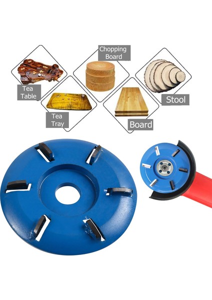 Quanbu 2020 Güç Ahşap Oyma Diski Açı Öğütücü Ağaç Işleme Turbo Düzlem 16MM Diyafram Açı Öğütücü Ek Freze Yuvarlak Diş Siyah (Yurt Dışından)