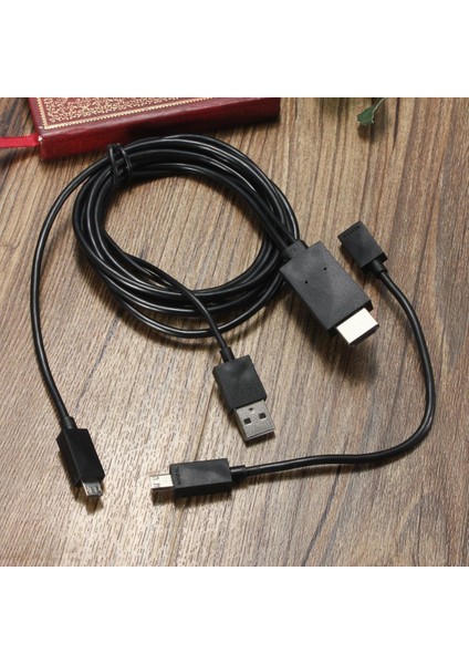 Mikro USB 5 Pinli ve 11 Pinli Mhl - HDMI 1080P Hd Tv Kablosu Adaptörü Android Telefon Için Siyah (Yurt Dışından)