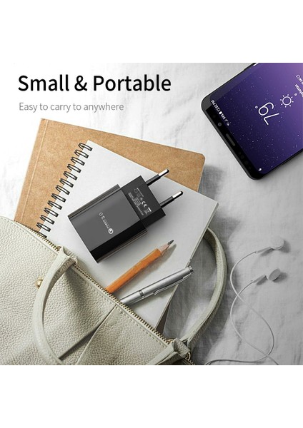 Srıwen Hızlı Şarj USB Şarj Qc3.0 Hızlı Duvar Şarj Samsung Xiaomi IPhone Huawei Tablet Pc Için Ab Tak Beyaz (Yurt Dışından) modelleri