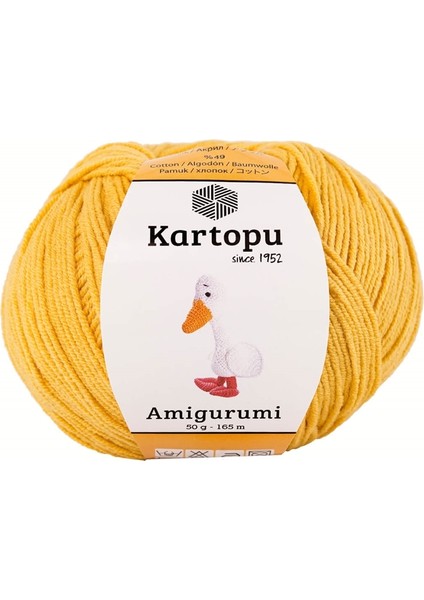 Amigurumi Pamuklu Oyuncak Örgü Ipliği Koyu Sarı K317 50 gr