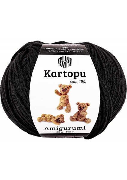 Amigurumi Pamuklu Oyuncak Örgü Ipliği Siyah K940 50 gr