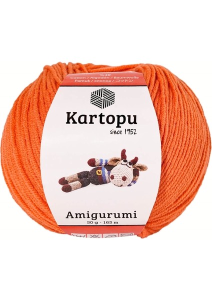 Amigurumi Pamuklu Oyuncak Örgü Ipliği Turuncu K201 50 gr