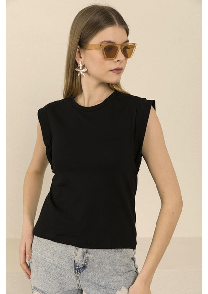 Kadın Kolsuz Bisiklet Yaka Sporcu T-Shirt modelleri