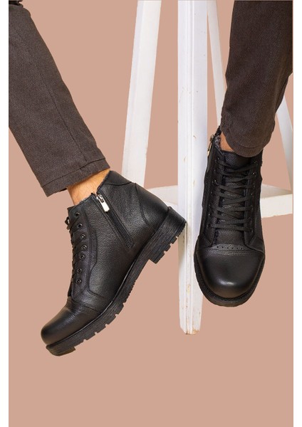 DMT29 Erkek Deri Içi Kürklü Bağcıklı Bot Taba fiyatları