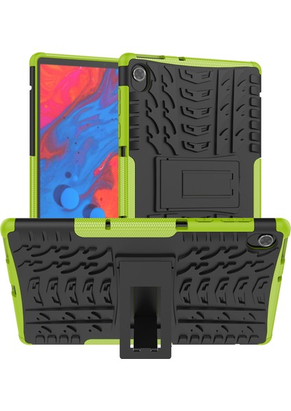 Lenovo M10 Plus / Tab K10 Için Lastik Dokulu Tpu + Pc Tablet Kılıfı (Yurt Dışından)