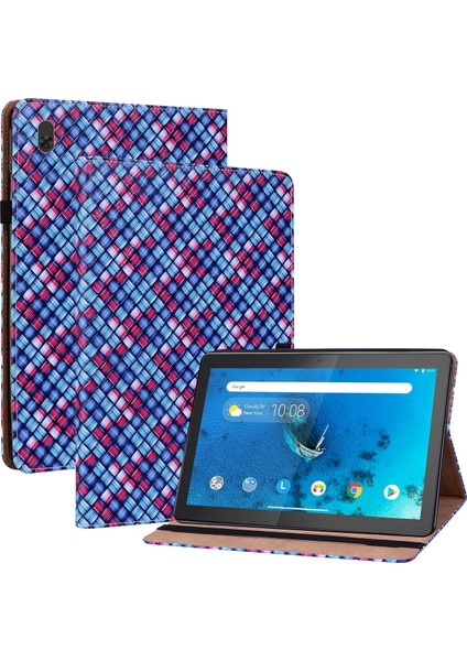 Lenovo Tab M10 TB-X605L Için Renkli Örgülü Deri Kılıf (Yurt Dışından)