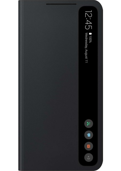 Galaxy S21 FE Smart Clear View Kılıf-Siyah EF-ZG990CBEGTR