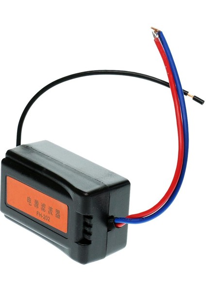 DC12V Güç Kaynağı Önceden Kablolu Siyah Plastik Ses Güç Filtresi Araba Için (Yurt Dışından)