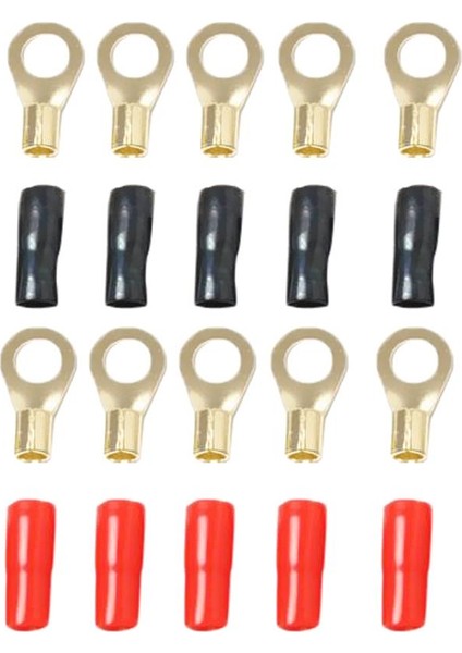 5 Parça 8 Awg Elektrik Halkası Terminali Tel Bağlayıcı Altın Kaplama Pirinç (Yurt Dışından) fiyatları