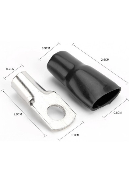 10 Adet Bakır Boru Terminalleri Pil Kaynak Kablo Pabuçları Ile Kapaklar 16 Mm² (Yurt Dışından)