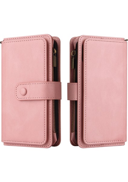 Puluz Oneplus 9 Için Pu + Tpu Deri Kılıf - Pembe (Yurt Dışından)