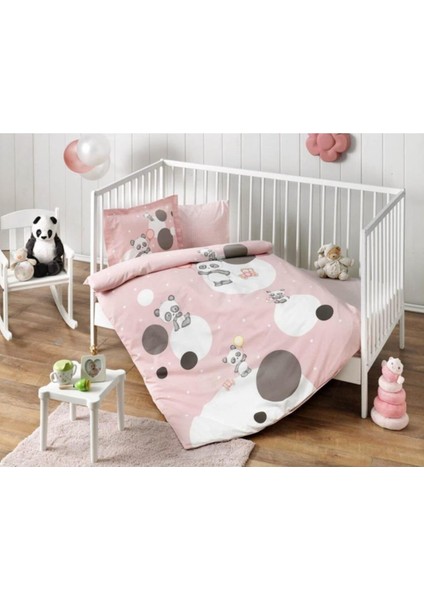 Bebek Nevresim Takımı Happy Moons Pembe