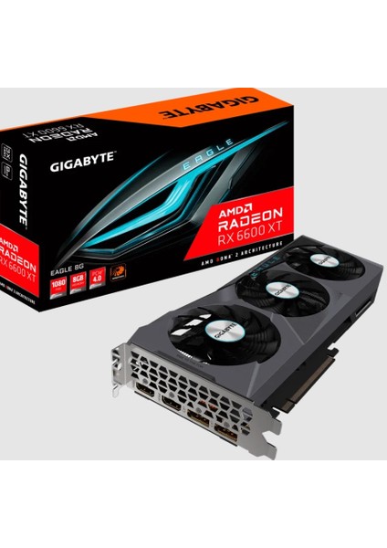 Rx 6600 Xt Eagle Wındforce 3x GV-R66XTEAGLE-8GD 128 Bit Gddr6 8 GB Ekran Kartı