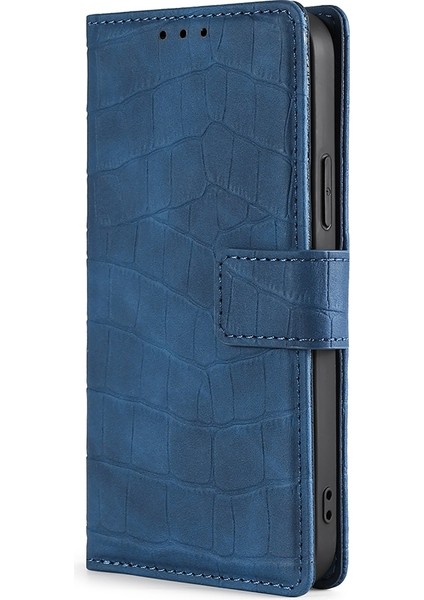 Oneplus 8 Pro Timsah Doku Için Kılıf - Mavi (Yurt Dışından)