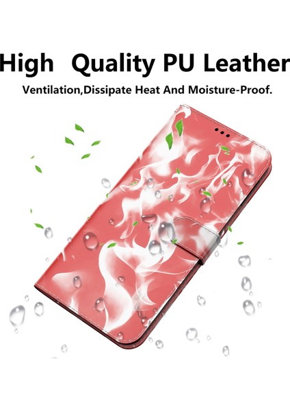 Oneplus 9 Pro Için Deri Kılıf - Kırmızı (Yurt Dışından)