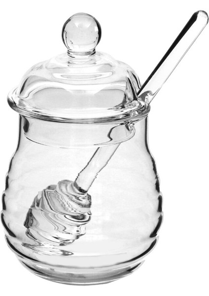 1 Adet 250 Ml Cam Bal Pot Temizle Reçel Kavanoz Kepçe Ve Kapak Güç Şeker Sızdırmazlık Tankı İle Ev Mutfak Organizatör İle Set | Şeker Ve Krema Tencere (Yurt Dışından)