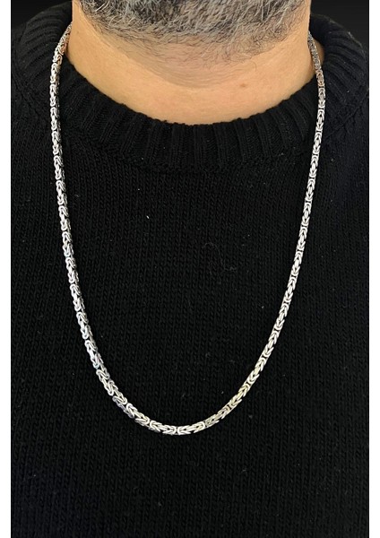Kral Zincir 36 gr 65 cm 3 mm Köşeli 925 Gümüş Erkek Kolye fiyatları