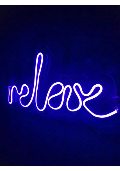Relax Neon Şekiller Işaret Neon LED Dekoratif Duvar Aydınlatması Neon Duvar Yazısı