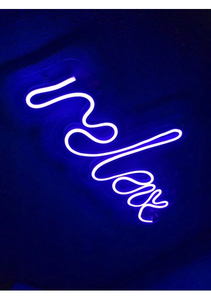 Relax Neon Şekiller Işaret Neon LED Dekoratif Duvar Aydınlatması Neon Duvar Yazısı