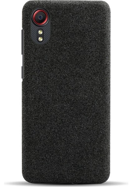 Galaxy Xcover 5 Kumaş Kaplı Plastik Arkalı Telefon Kılıfı - Siyah (Yurt Dışından) indirimleri