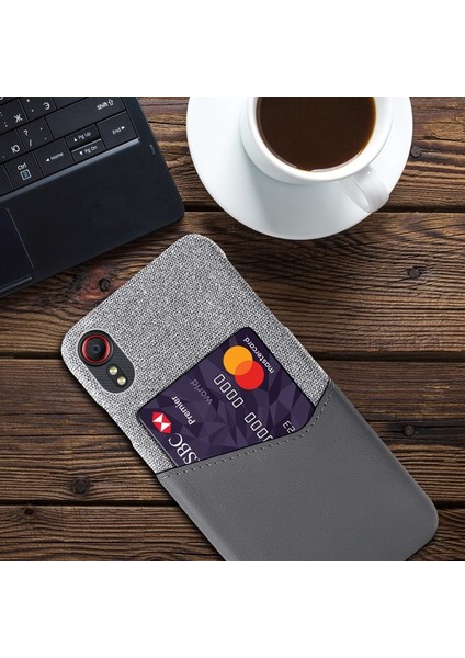 Galaxy Xcover 5 Bez + Deri + Pc Kart Yuvalı Telefon Kılıfı - Gri (Yurt Dışından) fırsatları