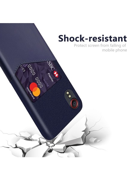 Galaxy Xcover 5 Bez + Deri + Pc Kart Yuvalı Telefon Kılıfı - Mavi (Yurt Dışından) modelleri