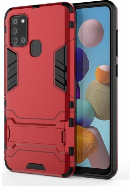 Samsung Galaxy A21S Için Cep Telefonu Sert Plastik + Tpu Telefon Kılıfı - Kırmızı (Yurt Dışından) fiyatları