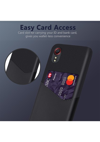 Galaxy Xcover 5 Bez + Deri + Pc Kart Yuvalı Telefon Kılıfı - Siyah (Yurt Dışından) fiyatları