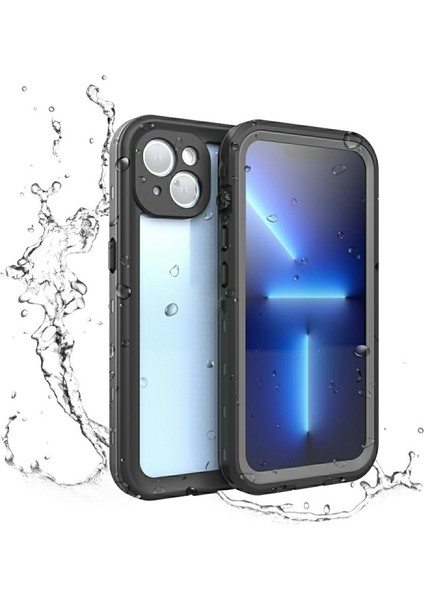 Apple iPhone 13 Için Dot + Serisi Düşmeye Dayanıklı IP68 IP6X Su Geçirmez Telefon Kılıfı - Koyu Gri (Yurt Dışından)