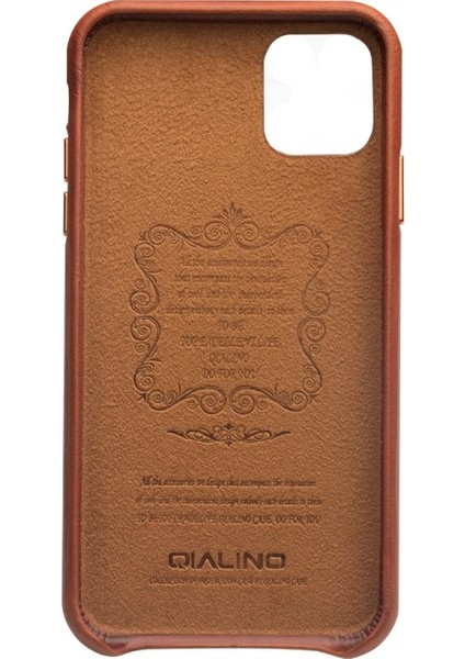 Qıalıno Apple iPhone 11 Pro Için Hakiki Deri Kaplamalı Telefon Kılıfı - Kahverengi (Yurt Dışından) modelleri