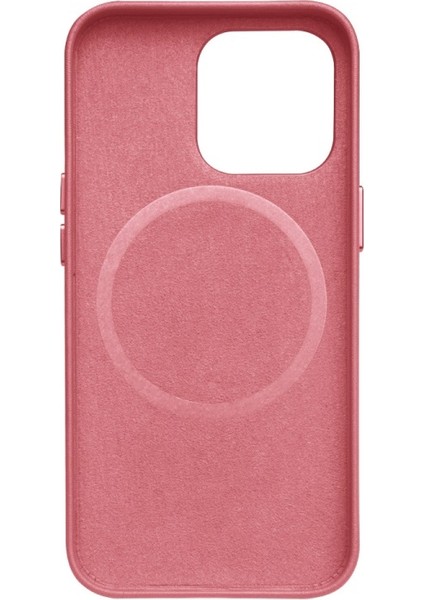 Qıalıno Apple iPhone 13 Için Manyetik Şarjlı Deri Kaplamalı Pc Telefon Kılıfı - Pembe (Yurt Dışından) fırsatları