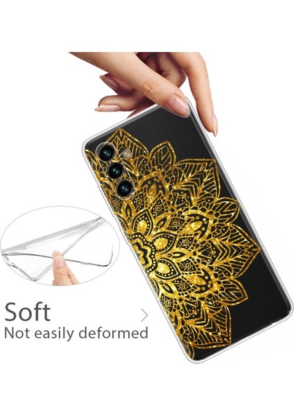 Galaxy A13 5g Dantel Desenli Baskılı Tpu Telefon Kılıfı - Turuncu (Yurt Dışından)