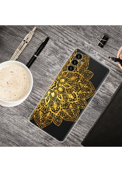Galaxy A13 5g Dantel Desenli Baskılı Tpu Telefon Kılıfı - Turuncu (Yurt Dışından)