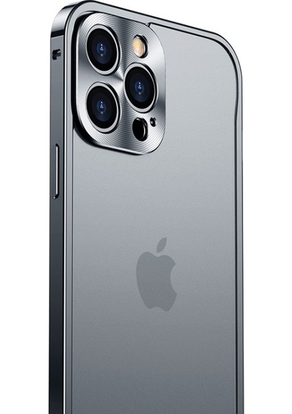 Apple iPhone 12 Için Düşmeye Dayanıklı Temperli Cam + Metal Mat Hibrit Telefon Kılıfı - Siyah (Yurt Dışından) fırsatları