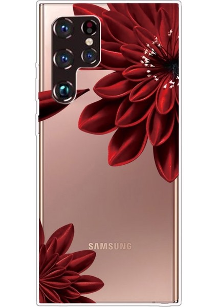 Galaxy S22 Ultra Için Desenli Çizilmeye Dayanıklı Yumuşak Tpu Telefon Kılıfı (Yurt Dışından)