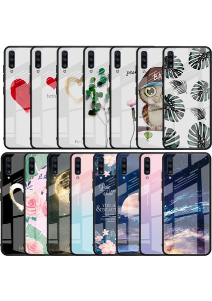 Galaxy A70 Için Desenli 9h Cam + Yumuşak Tpu Hibrit Telefon Kılıfı (Yurt Dışından) fiyatları