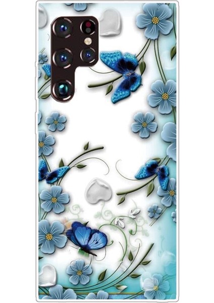 Galaxy S22 Ultra Için Desenli Çizilmeye Dayanıklı Yumuşak Tpu Telefon Kılıfı (Yurt Dışından)
