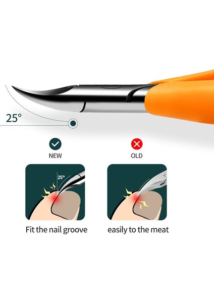 Olecranon Pense Paslanmaz Çelik Toenail Tırnak Kesici Araçları Groove Dikiş Olcran Podıatry Paronychia Düzeltme Manikür Aracı | Ayak Bakım Aracı (Yurt Dışından)