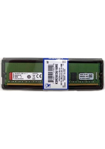 Kıngston KSM26ES8/16ME 16GB 2666MHZ Ddr4 Ecc CL19 Udımm Server Ram