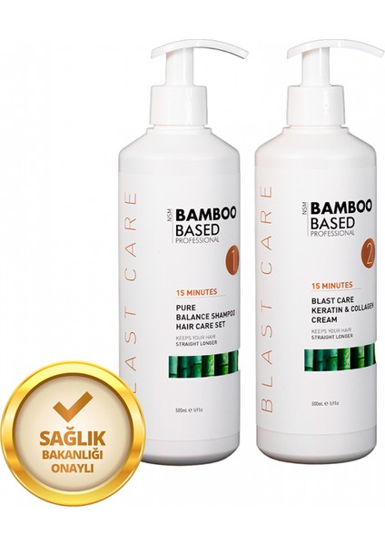 Nisanım Kozmetik Bamboo Based Professional 15 Dakikada Şok Bakım ve Pure Balance Şampuan