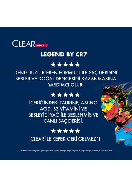 Men Kepeğe Karşı Etkili Şampuan Legend By Cr7 Cristiano Ronaldo 325 ml