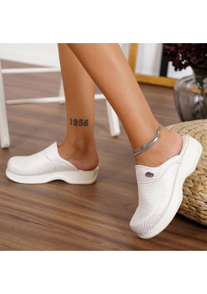 Beyaz Gümüş Klasik Sabo Terlik fiyatları