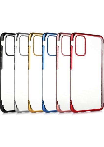 Galaxy M51 Kılıf Ince Köşeleri Renkli Şeffaf Silikon modelleri