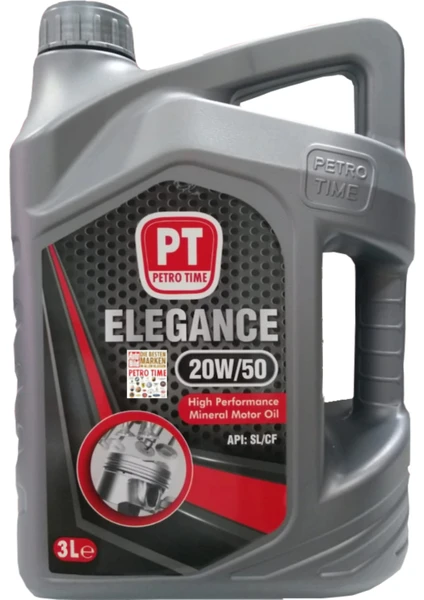 Petro Time Elegance 20W-50 3 Litre Motor Yağı ( Üretim Yılı: 2022 )