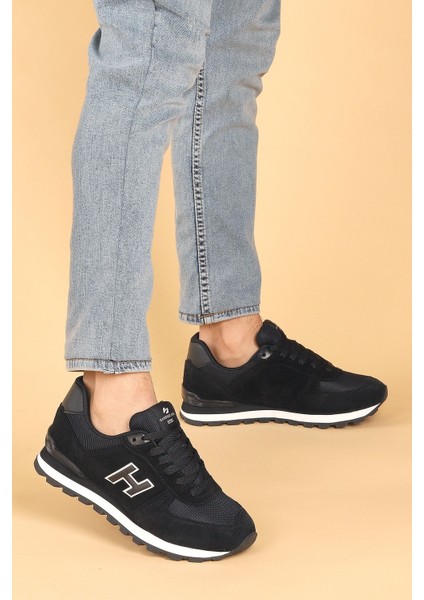 Peru Büyük Numara Erkek Sneaker Spor Ayakkabı Siyah 19250 V2