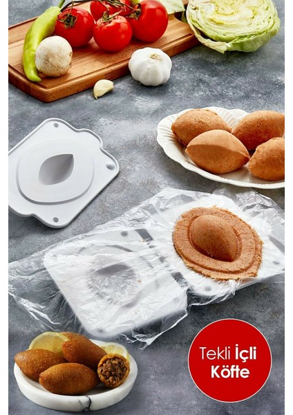 Pratik Tekli Içli Köfte Kalıbı Içli Köfte Aparatı - Tekli Içli Köfte Kalıb Kurabiye Kek Hamur Kalıbı
